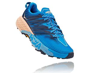Hoka One One Speedgoat 4 Womens Trail Running Shoes Indigo Bunting/Bleached Apricot | AU-1058279